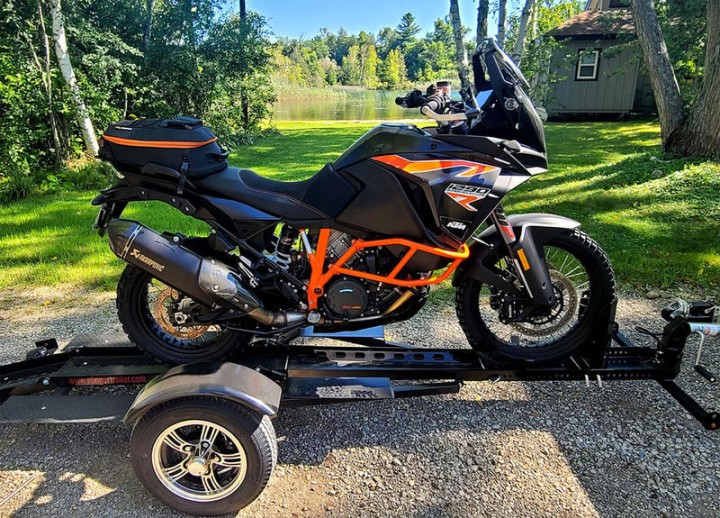 Motorcycle trailer for rent