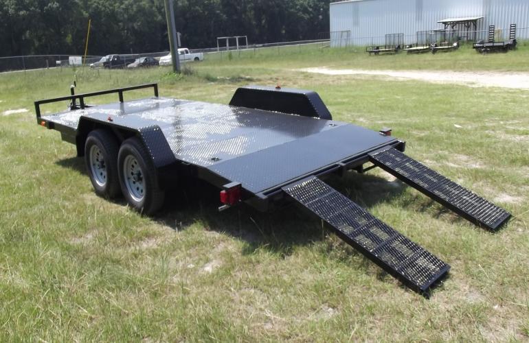 7x16 Open Auto Carrier Trailer Hauler - Image 1 of 1